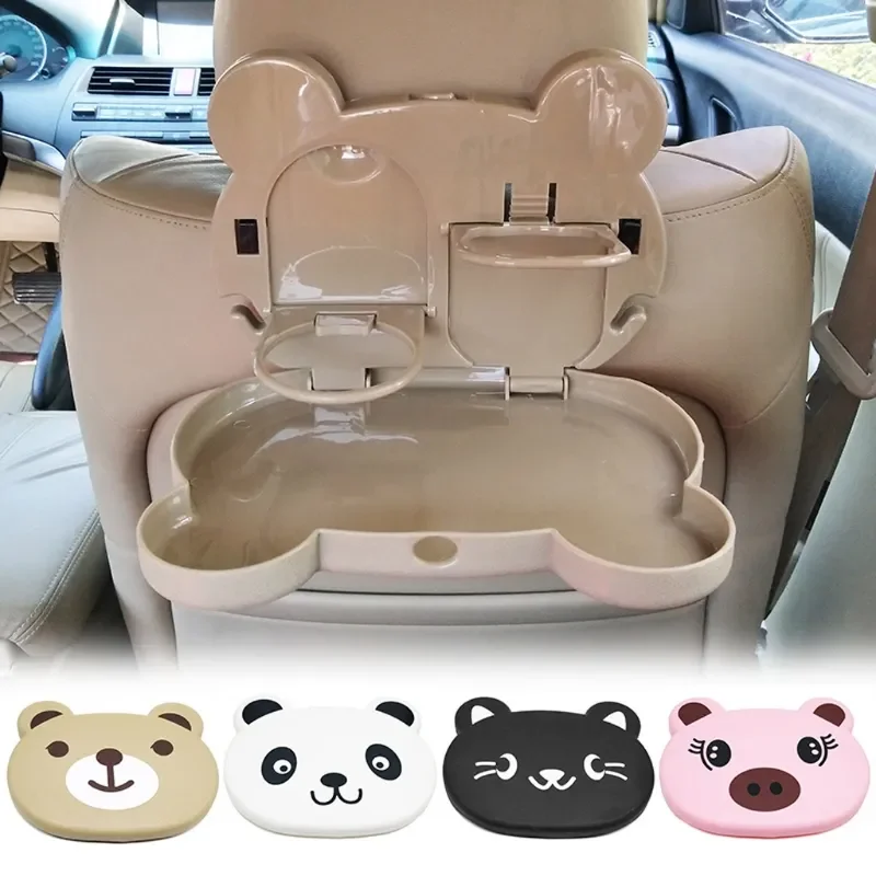 

1pcs Auto Back Seat Table Drink Food Cup Tray Holder Stand Folding Car Drink Holder Cartoon Baby Dinner Plate for Kids