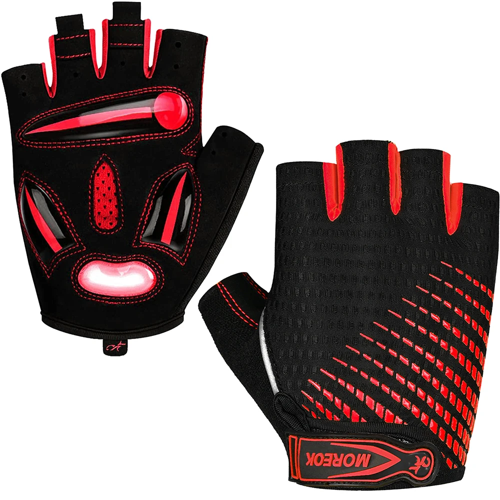 MOREOK Bike Gloves Breathable 5MM Liquid Gel Pads Bicycle Gl