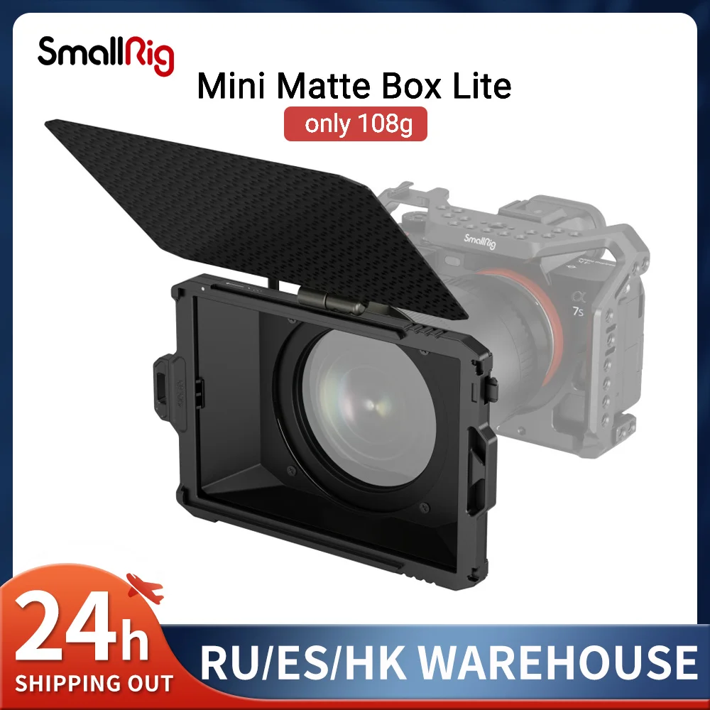 

SmallRig Universal Mini Matte Box Lite For SONY CANON NIKON Camera Carbon Fiber Top Flag Multiple Filters Weighs Only 108g 3575