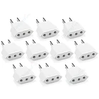 1510pcs US To EU American Travel Adapter 2 pin 4.0mm European EU To US plug Power adapter Converter Electrical Socket Outlet