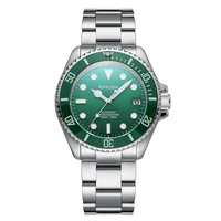 new high quality 42mm mens diver watch automatic nh35 movement green dial sapphire crystal sub style skx007 compatible