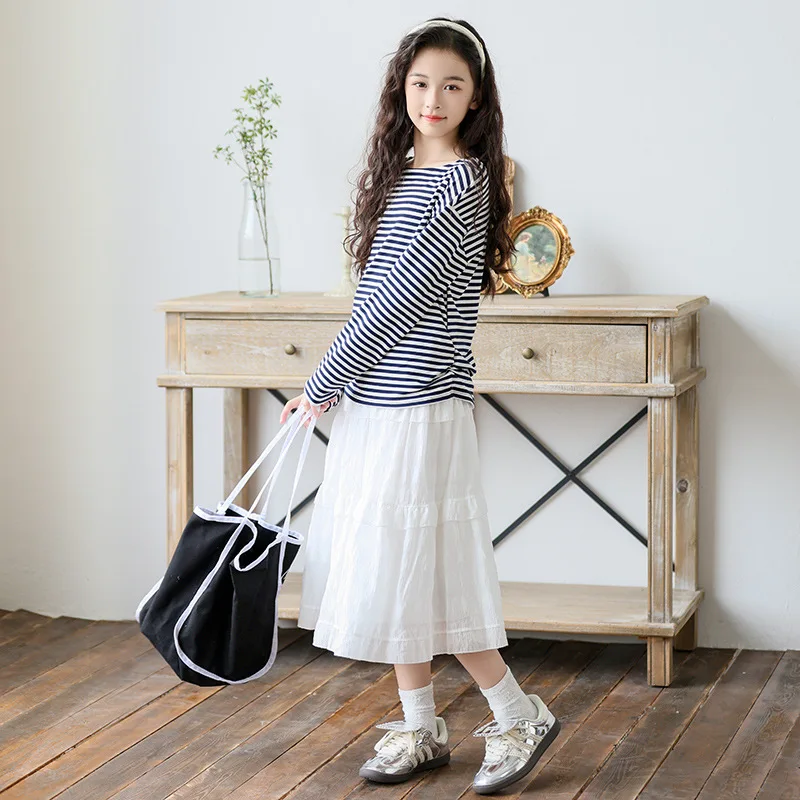 ZOETOP 2024 весенне-осенний комплект одежды для девочек-подростков Топ с длинным