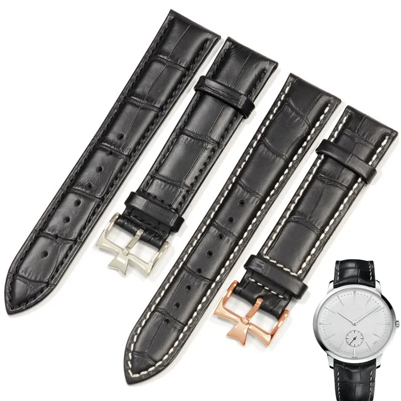 Фото Для Vacheron Constantin Patrimony VC черный коричневый ремешок из натуральной яловой кожи сменный ремешок для часов 18 мм 19 мм 20 мм 21 мм 22 мм №2