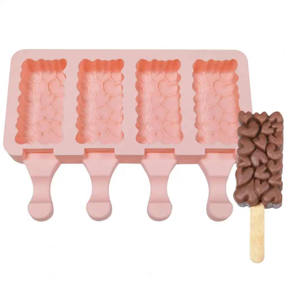 

Ice Mold Wear-resistant Solid Color Detachable Food Grade Versatile Ice Cream Mold Ice-lolly Mold for Bakery