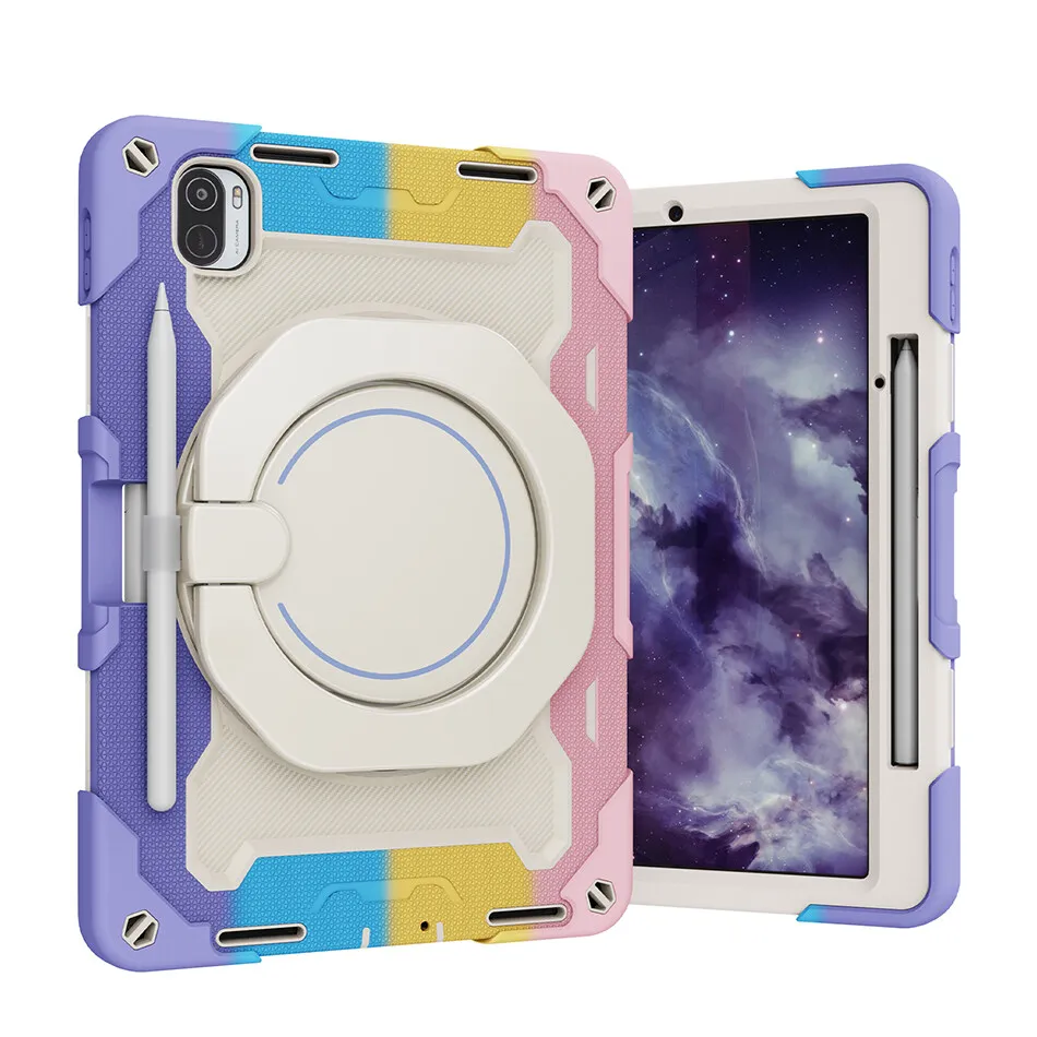 

360 Rotation Kickstand Shockproof Hard Back Cover for Xiaomi Mipad 5 Pro Silicone Case Mi Pad 5 Kids Case