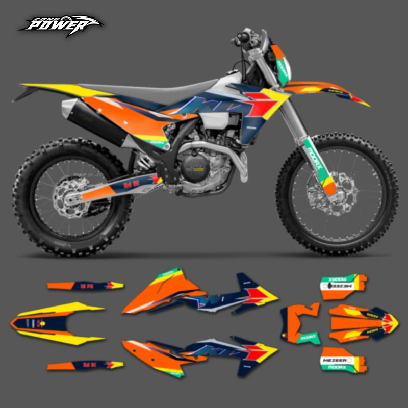 

Powerzone пользовательские графические фоны для команды, наборы наклеек для KTM EXC EXC-F XCW 2024 2025 2026 SX SXF 2023 2024 2025 25