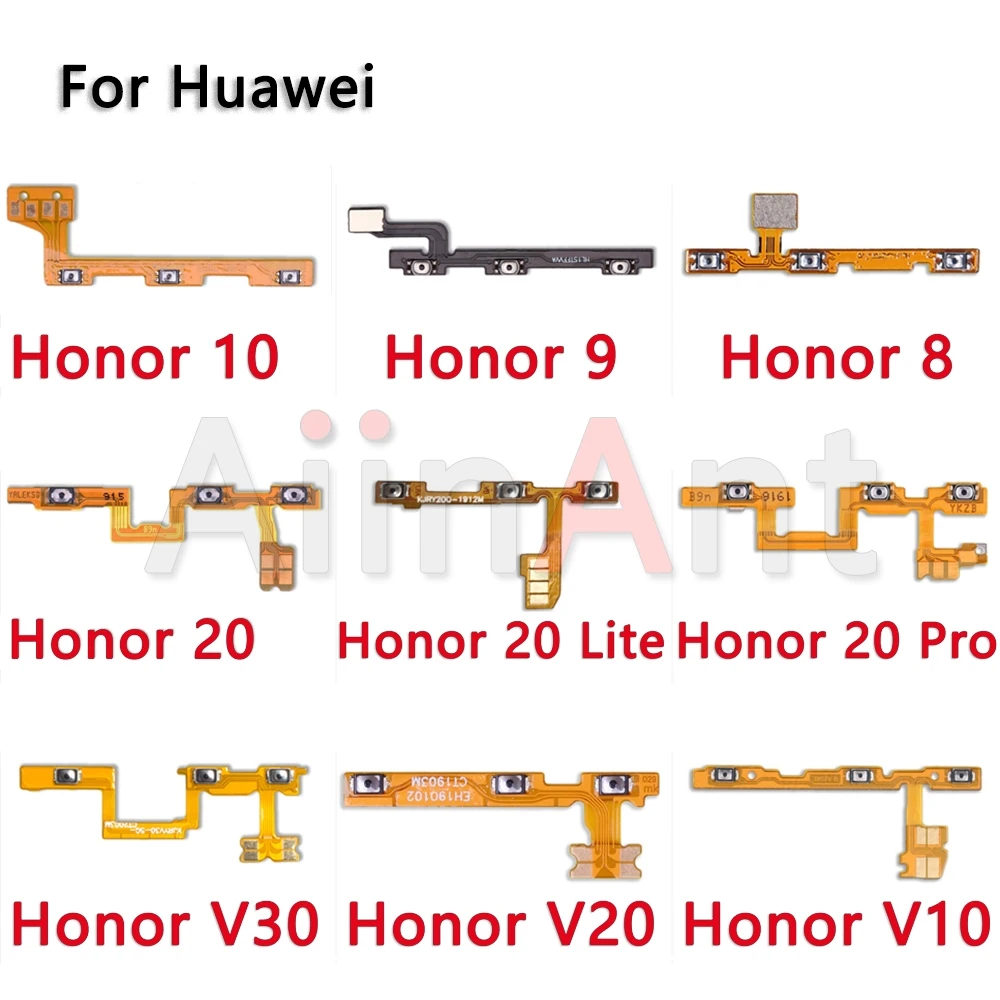 Aiinant Кнопка включения и выключения питания Громкость Гибкий кабель для Huawei Honor 8 9