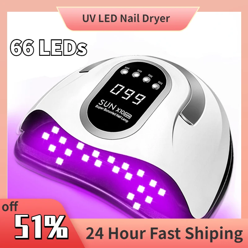 

66LEDs Nail Dryer UV LED Nail Lamp for Curing All Gel Nail Polish With Motion Sensing Professional Manicure Salon Tool Equipment