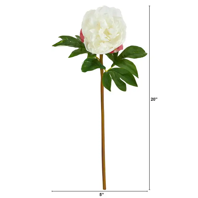 

Peony Artificial Flower (Set of 3), White