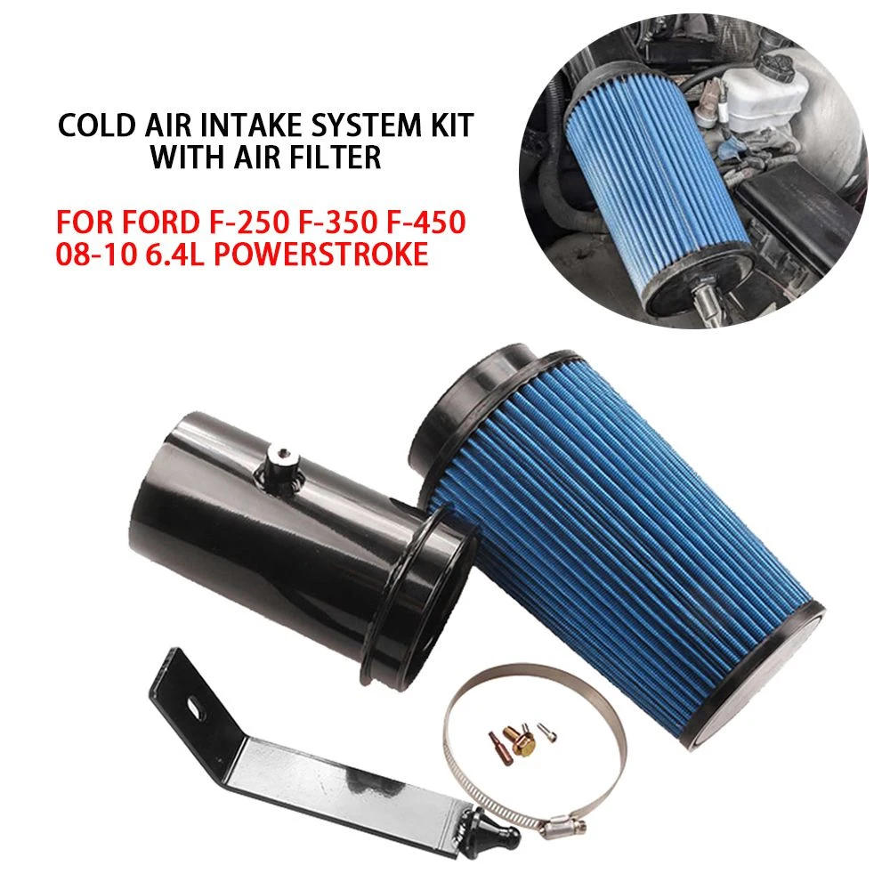 

Алюминиевые детали, система холодного воздуха для Ford F-250 F-350 08-10 6,4l, дизельный двигатель с воздушным фильтром