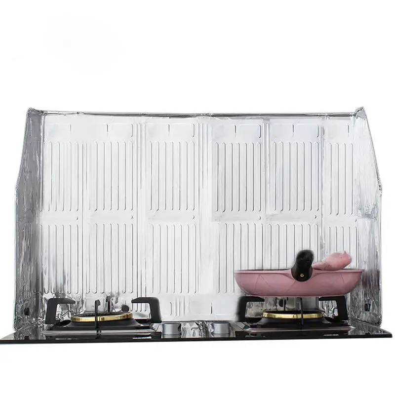 

120 X 50cm Kitchen Oil Guard Aluminum Foil Gas Stove Shield Oil Splatter Screen Wall Oil Splatter Shield Kitchen Tool