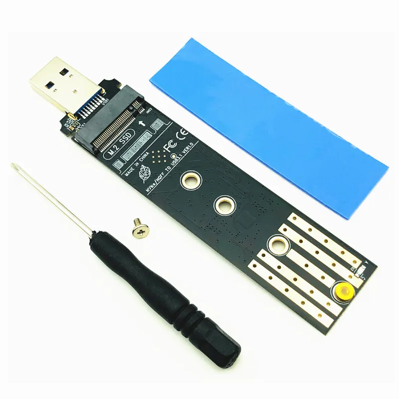 Адаптер M.2 на USB 3 1 SSD NVME PCIe SATA двойной протокол RTL9210B плата для 2230 2242 2260 2280 адаптер