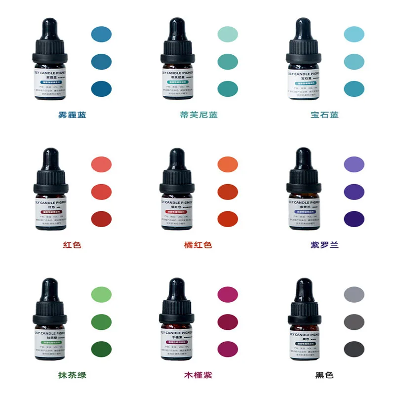 

5ML Candle Pigment 24 Color Liquid High Concentration Colorant Diy Soybean Wax Epoxy Resin Soap Making Coloring Dye