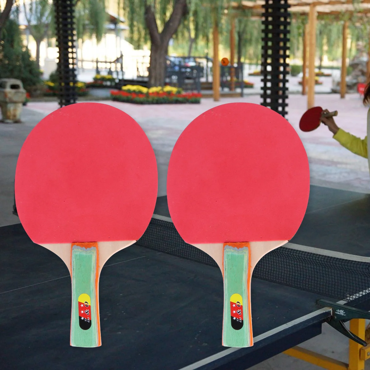 

2-спортивная ракетка для настольного тенниса, в комплекте профессиональные ракетки для понга и мячи