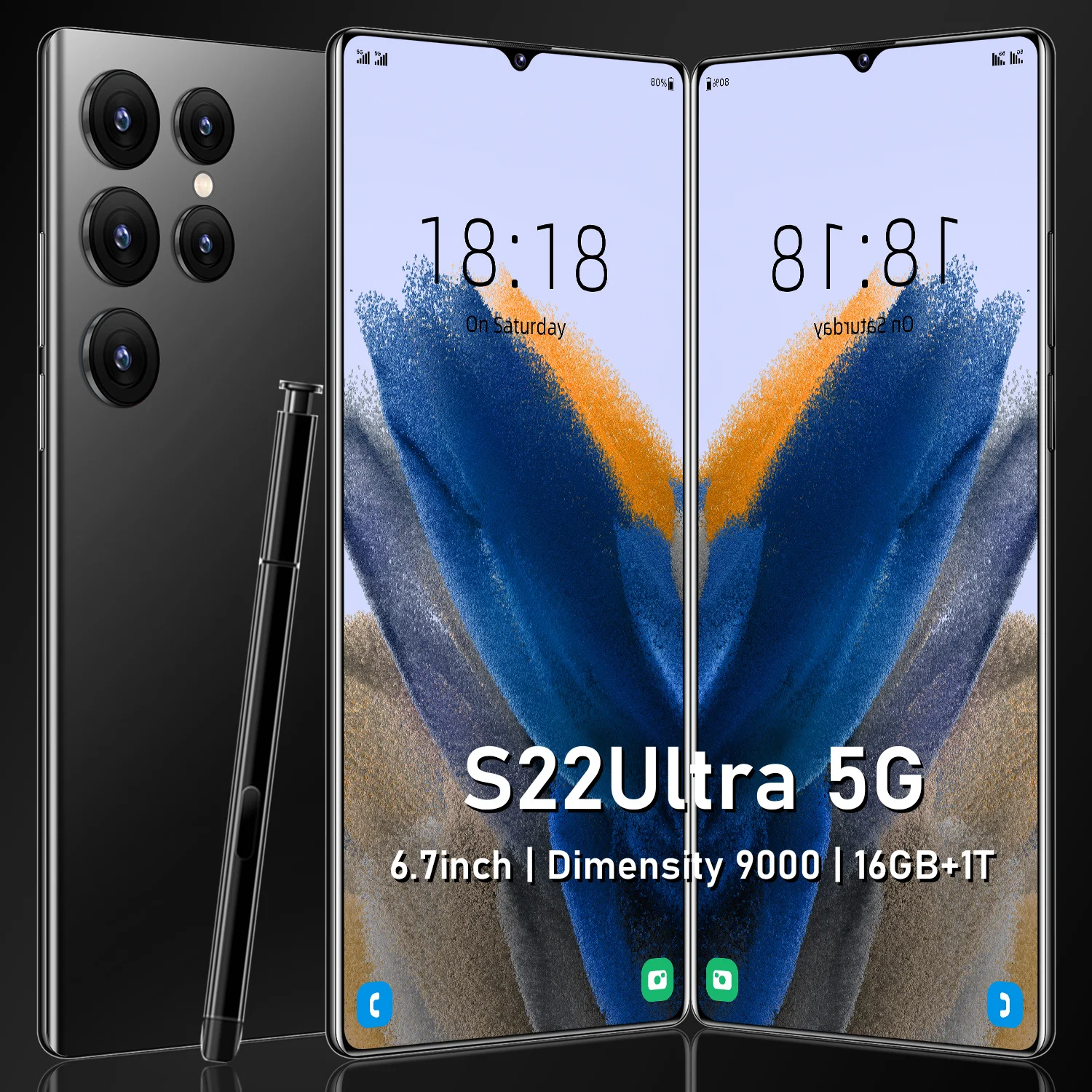 

Смартфон S22 Ultra с экраном 6,7 HD, 4G, телефон с двумя Sim-картами, оригинальные разблокированные мобильные телефоны на базе Android 12, 64 мп, 6800 мАч, сото...