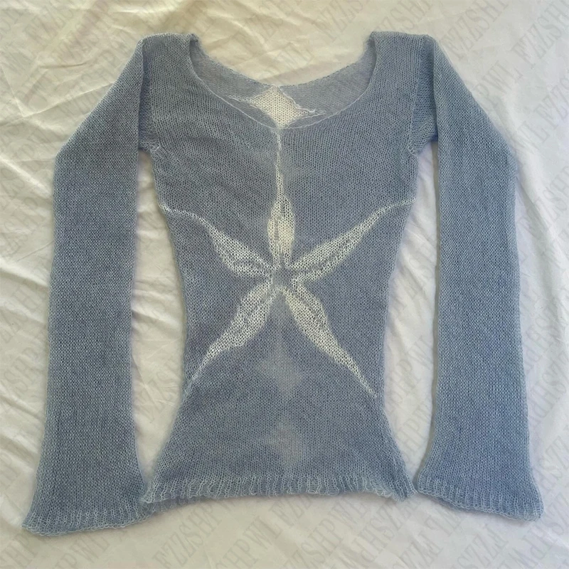 Винтажный эстетический женский пуловер Harajuku осенне-зимний универсальный модный