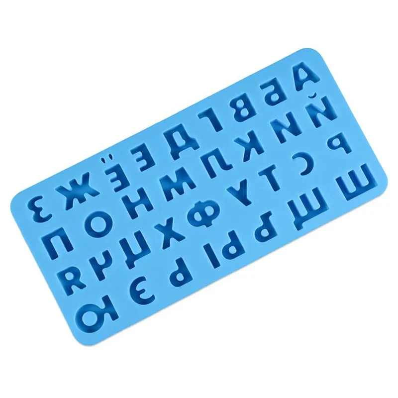 

3D Russian Alphabet Silicone Mold Letters Chocolate Mold Cake Decorating Tools Tray Fondant Molds Jelly Cookies Baking Mould