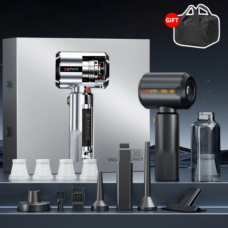 

CENRR Новый автомобильный пылесос 7500 мАч Мощный портативный ручной автомобильный пылесос Сильное всасывание Домашний подарок Пылезащитный дисплей Лампа Пневматический пистолет