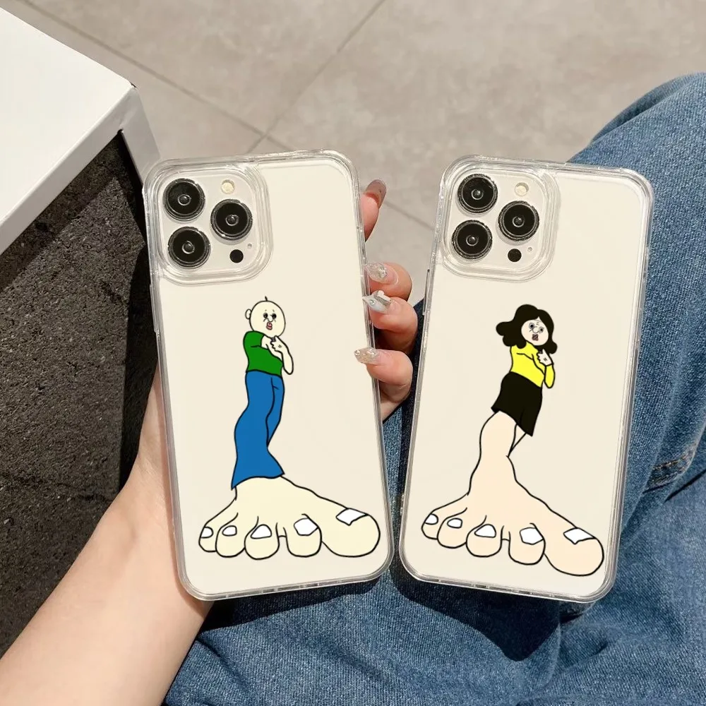 Забавный чехол для телефона Bbang iPhone 12 13 14 15 X Xs Mini Pro Pm Plus Max прозрачный мягкий