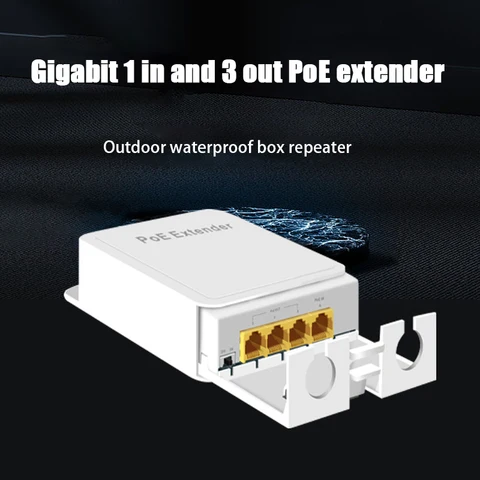 Ethernet PoE Gigabit Extender 1 в 3