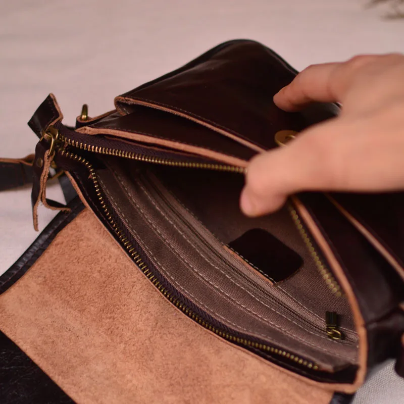 AETOO Стильная винтажная сумка на плечо ручной работы через из нейтральной кожи