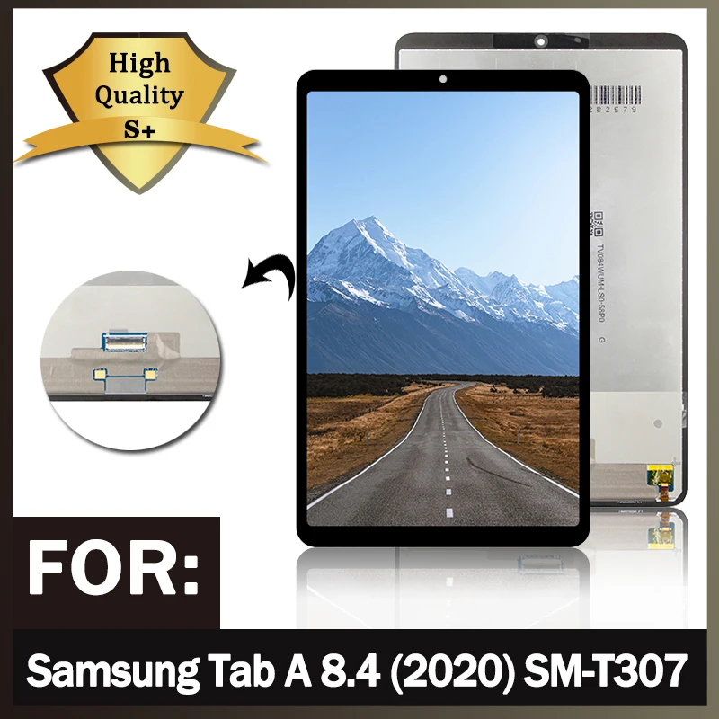 Оригинальный ЖК-экран для Samsung Galaxy Tab A 8,4 дюйма (2020 дюйма) SM-T307 T307U, ЖК-экран и дигитайзер, полная сборка