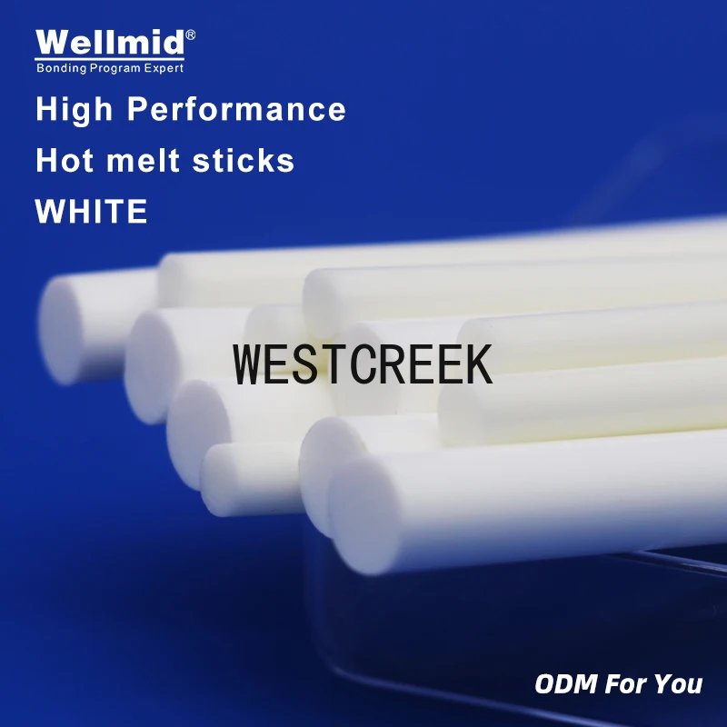 Красочные палочки из ЭВА 7 мм 11 × 150 белые термоплавкие клеевые для термопистолета