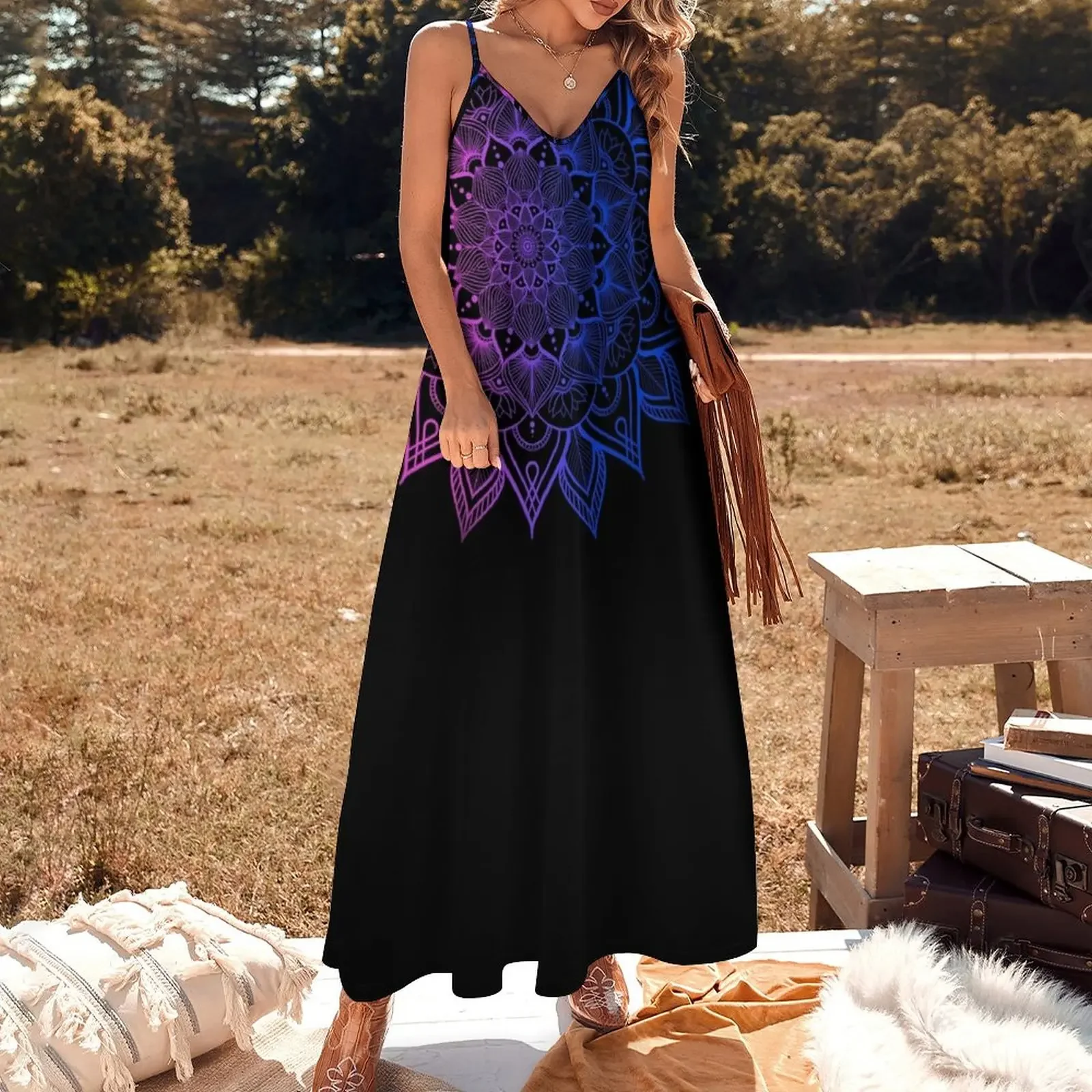 Бисексуальное платье без рукавов LGBTQ Mandala женское женская одежда 2025