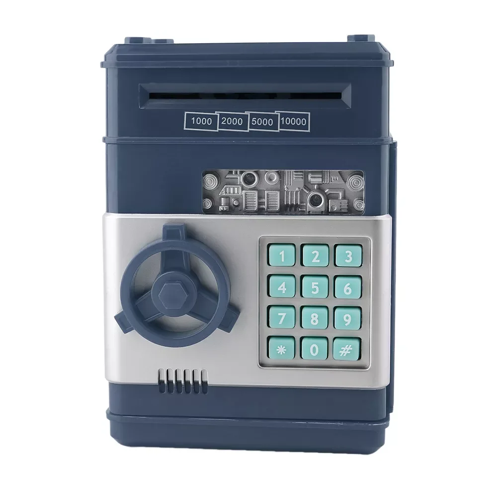 

Eworld Hot New Piggy Bank Mini ATM Money Box Safety Electronic Password Chewing Coin Cash Deposit Machine Gift for Children Kids