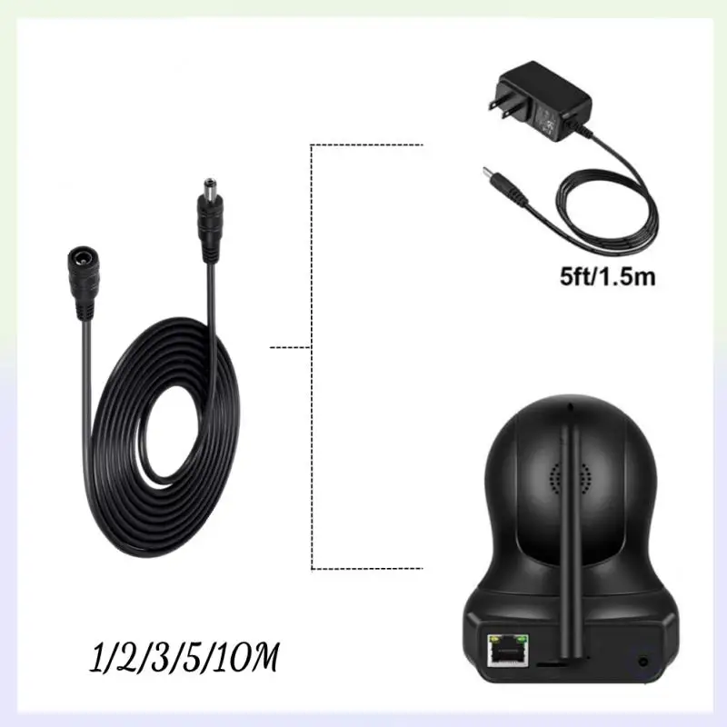

Удлинительный кабель питания постоянного тока 5 В, 1/2/3/5/10 м, для маршрутизатора камеры видеонаблюдения, разъем 2,1*5,5 мм, штекер-гнездо, шнур пи...