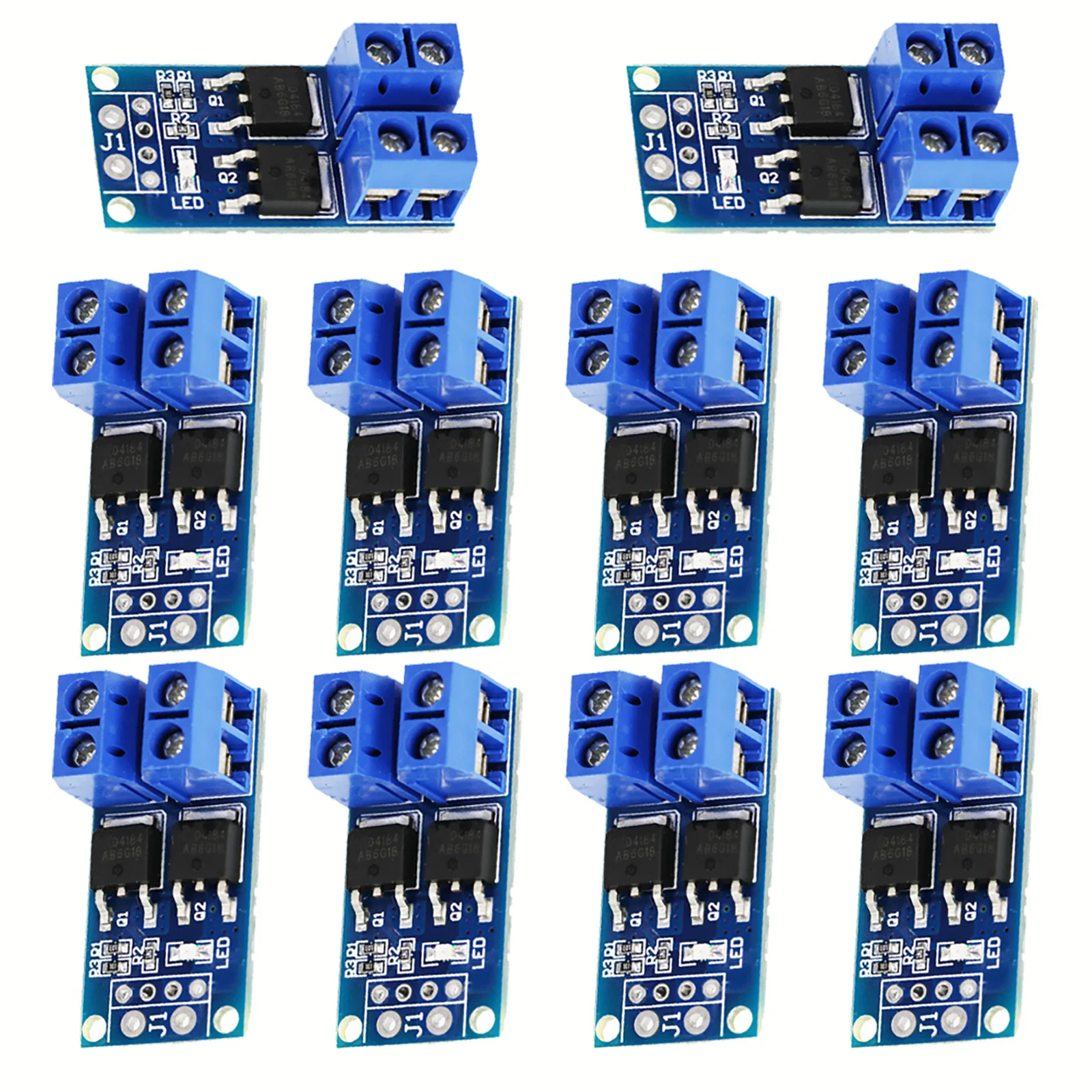 

10 PCS Powerful MOS Transistor Control Boards for High Power Equipment 15A Current 400W Power and PWM Adjustable