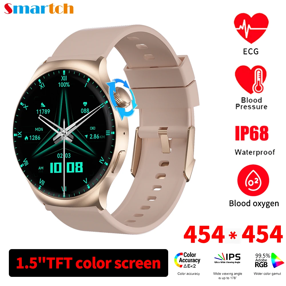 

2023 New 1.5" Blue Tooth Call Smart Watch Wireless Charge Sports Heart Rate Voice Assistant Bracelet Waterproof Women Smartwatch