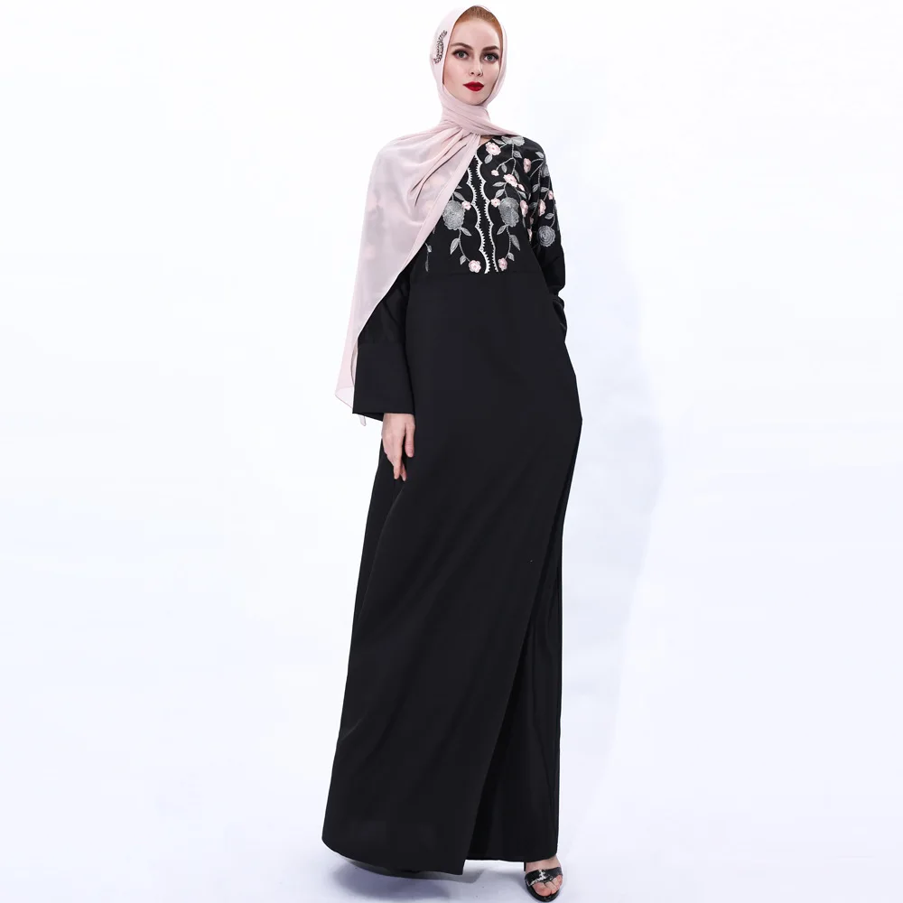 Robe Femme Musulmane Muslim Dress Retro Front Zipper Muslim Fashion Robes Dubai Abaya Turkey 2022 Ramadan Embroidered Dress