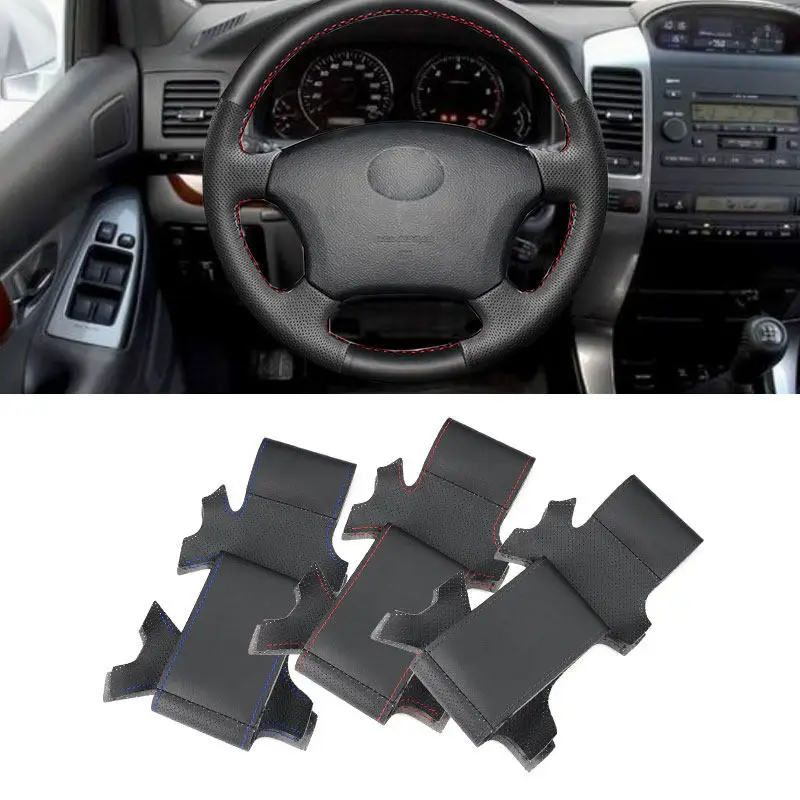 Кожаный чехол ручной работы на руль для Toyota Land Cruiser Prado 120 Highlander Sienna Tacoma Lexus LS400