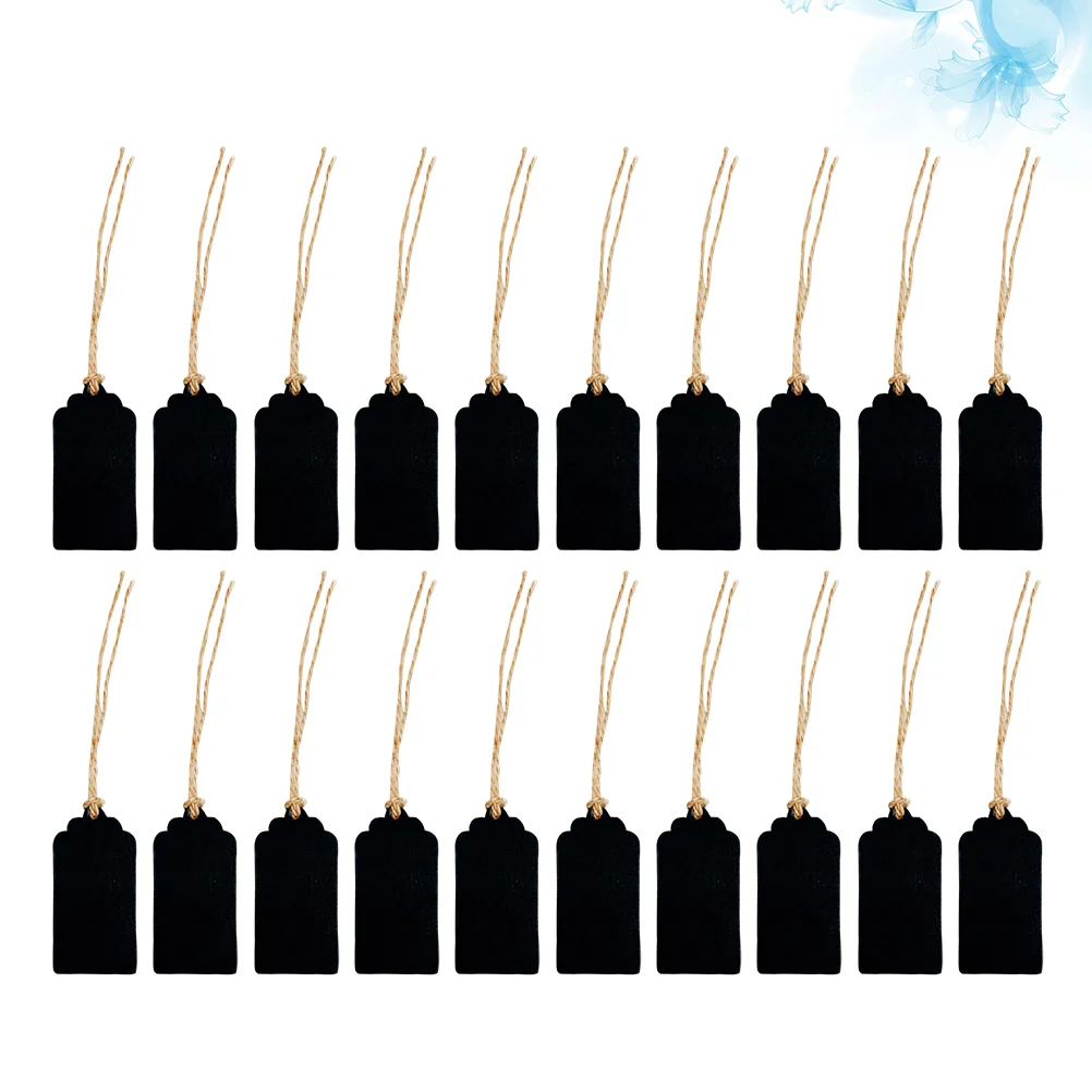 

20pcs Hanging Tags Blackbord DIY Double-sided Craft Tags Hanging Tags Gift Tags Pendant Craft
