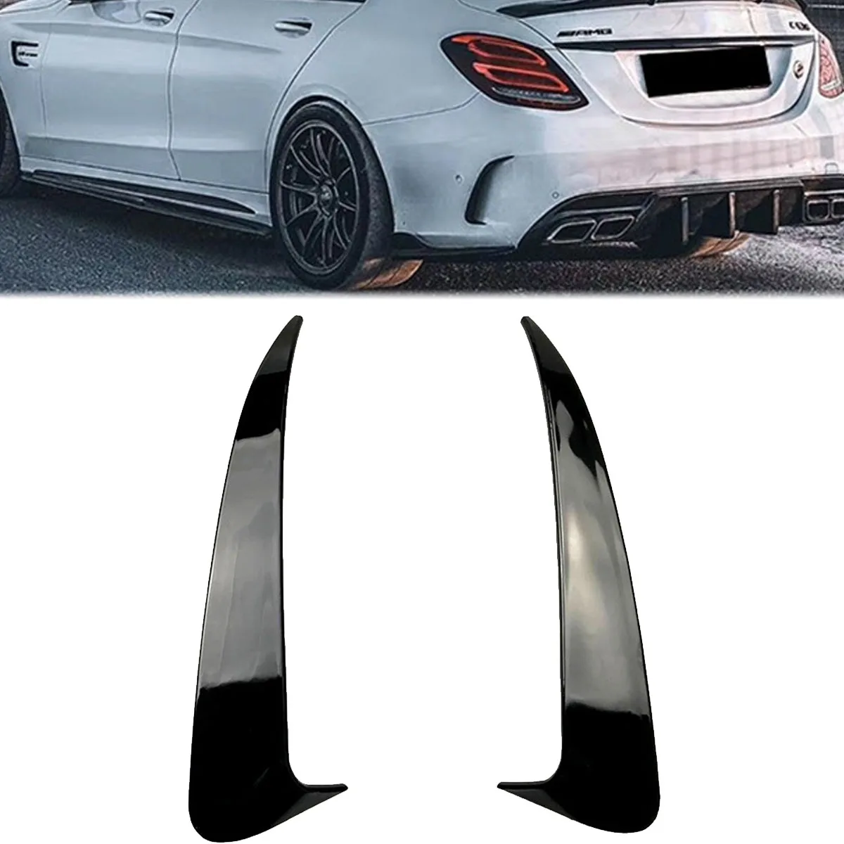 Для Mercedes Benz C Class W205 C43 C63 AMG 2014-2019 4-дверный задний бампер сплиттер боковой спойлер отделка наклейка крышка автомобильные аксессуары