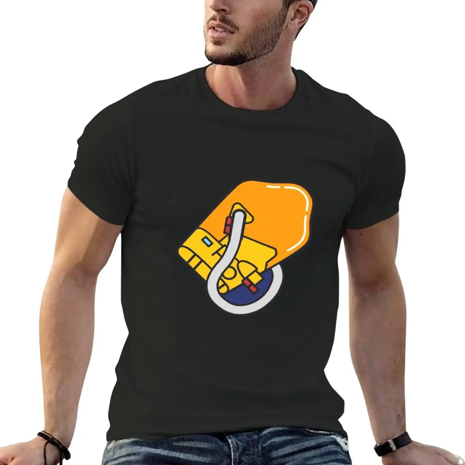 Футболка мужская короткая хлопковая с принтом шапка