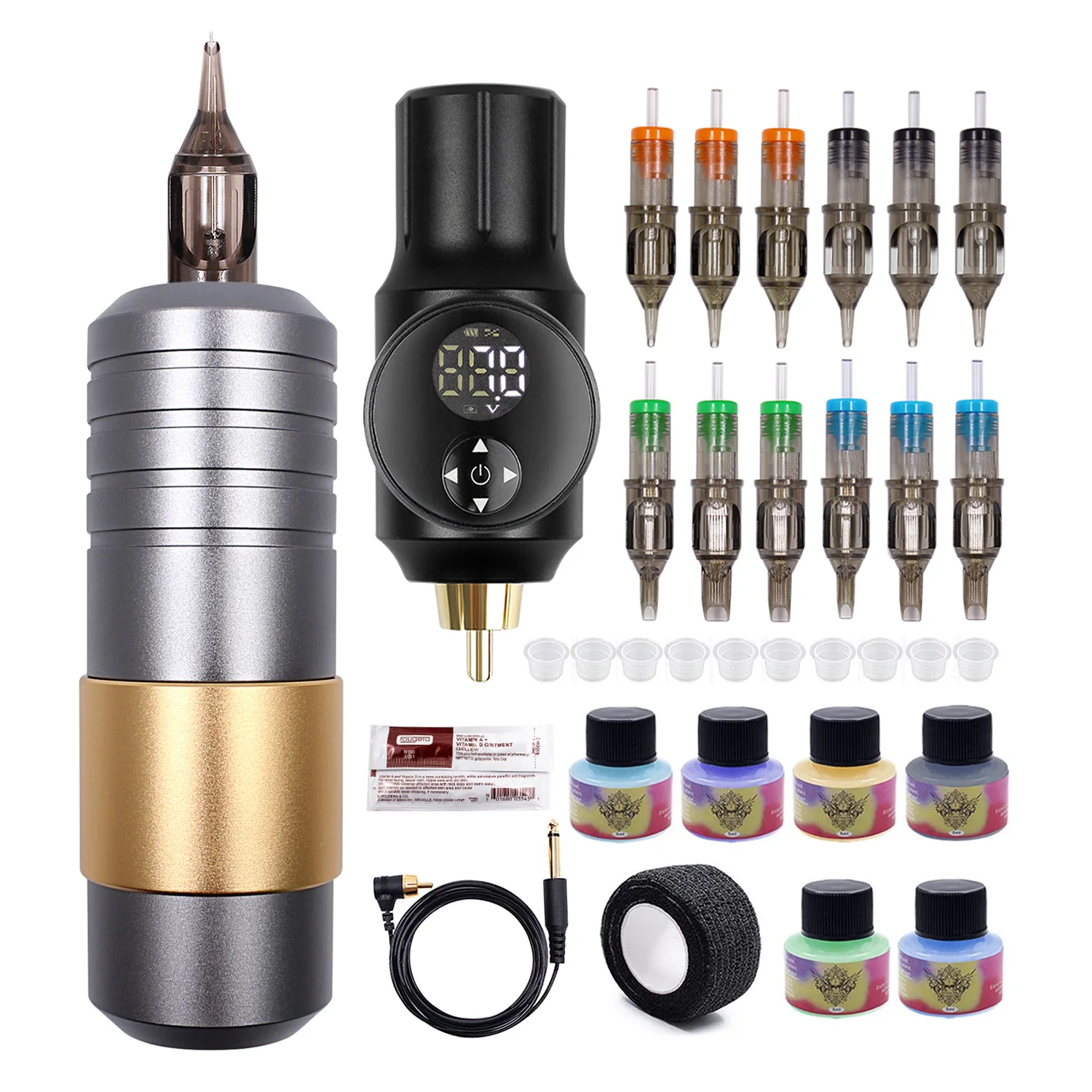 

Tattoo Machine Set Wireless Tattoo Power Supply RCA Interface Rotary Tattoo Pen Kit Tattoo Machine Set Wireless Tattoo Power