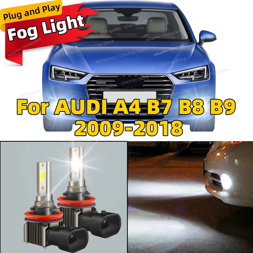 2 шт. светодиодные лампы автомобиля передние противотуманные фары аксессуары 6000K