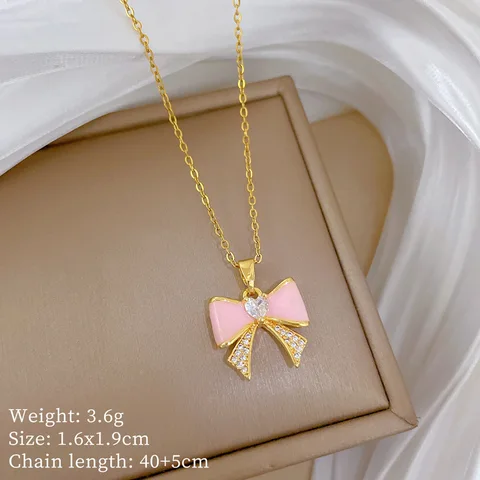 DIEYURO розовое ожерелье