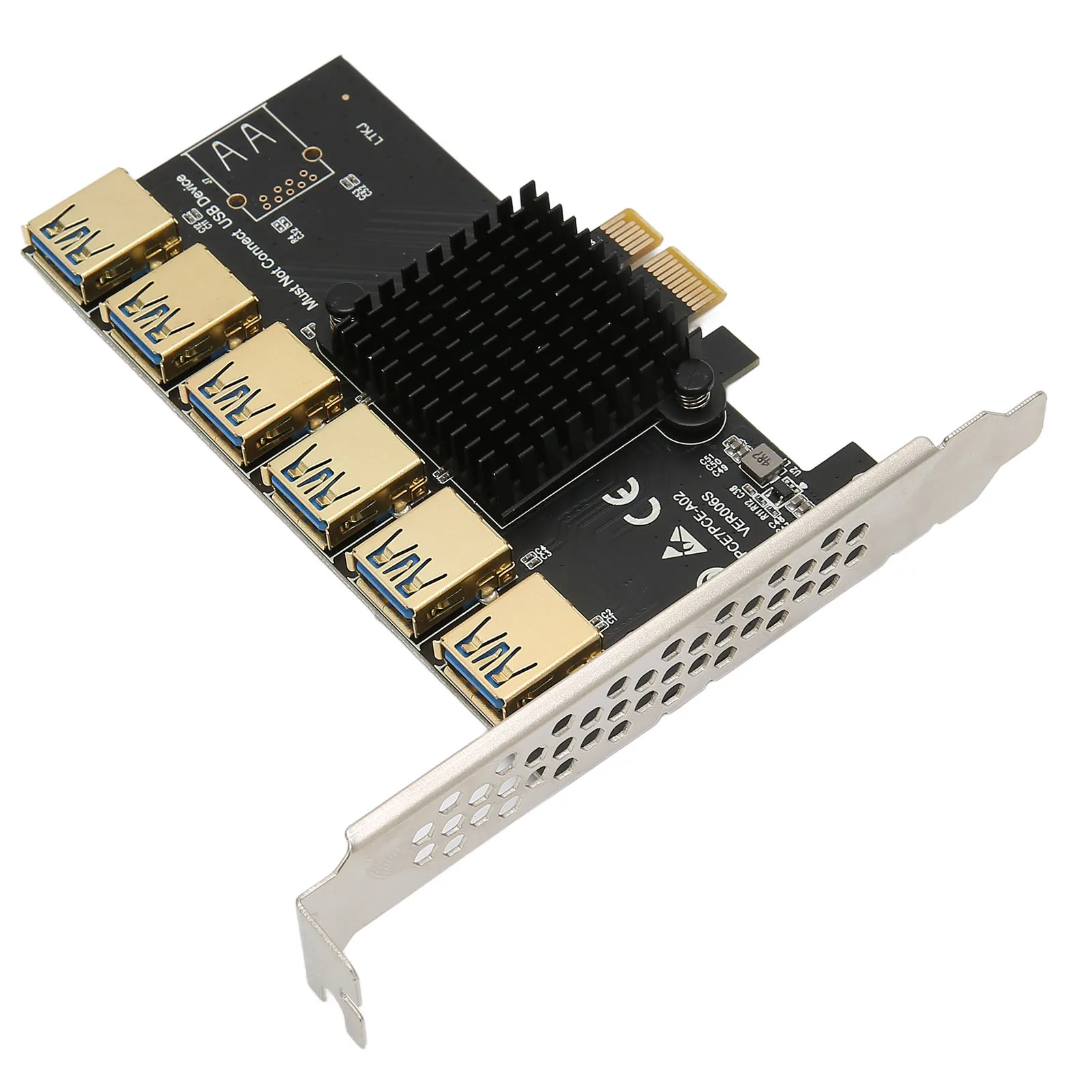 

PCI Express Multiplier PCI-E Riser 1 to 6 PCIE USB 3.0 Hub 1x 16x Riser For Video Card Adapter for BTC Miner Mining