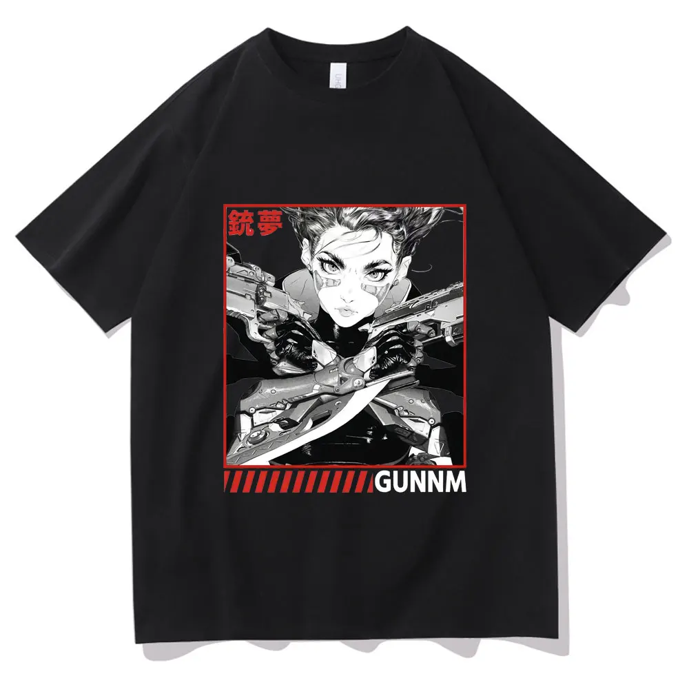 

Japan Anime Gunnm Battle Angel Print T Shirt Men Women Harajuku Cotton T-shirts Short Sleeve Trend Unisex Retro Fashion Tshirt
