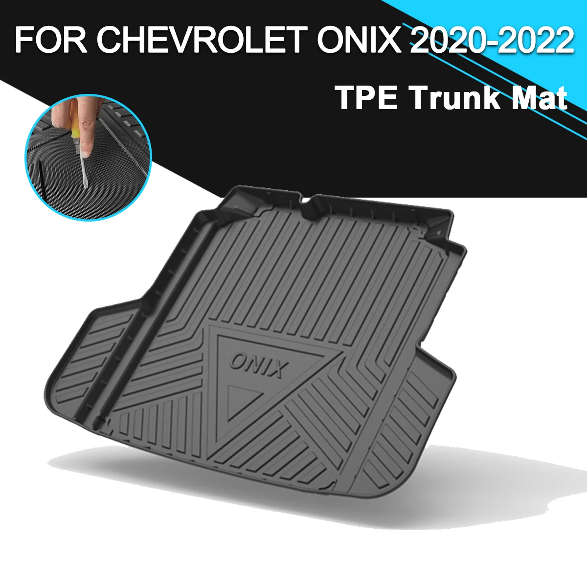 Коврик для багажника автомобиля водонепроницаемый Нескользящий Резиновый