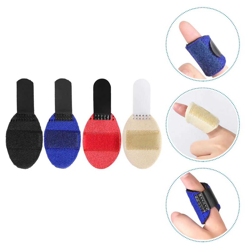 

4 Pcs Support Belt Finger Sprain Brace Adjustable Wrap Rehabilitation Tool Corrector Protectors Home Outdoor Twine