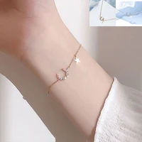 new jewelry party wedding gift bracelet star moon charm adjustable crystal