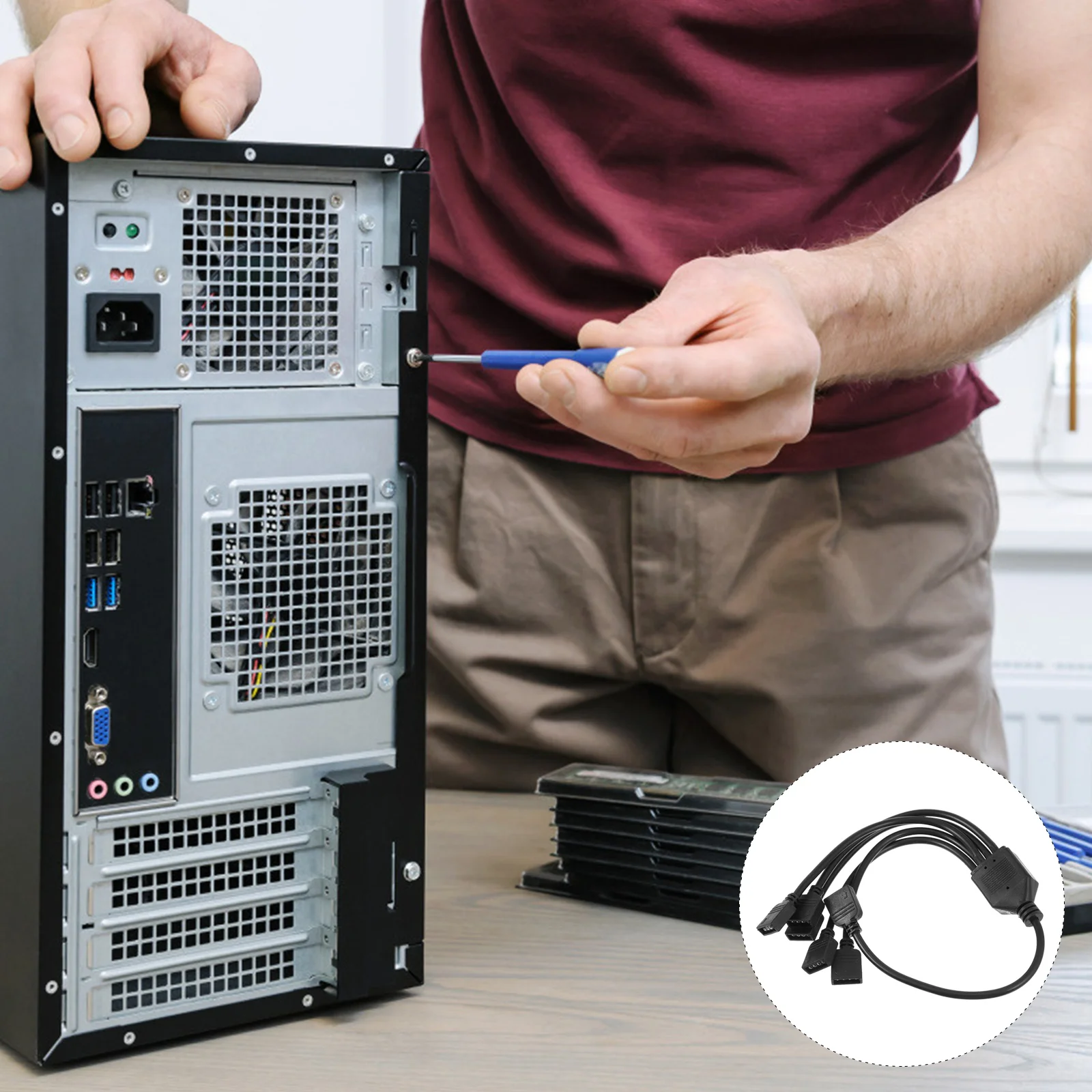 

Splitter Led Strip Cable 5 Connector Rgb Extension Computerwaywire Argb Cord Part 1 Accessoryone Five Supply