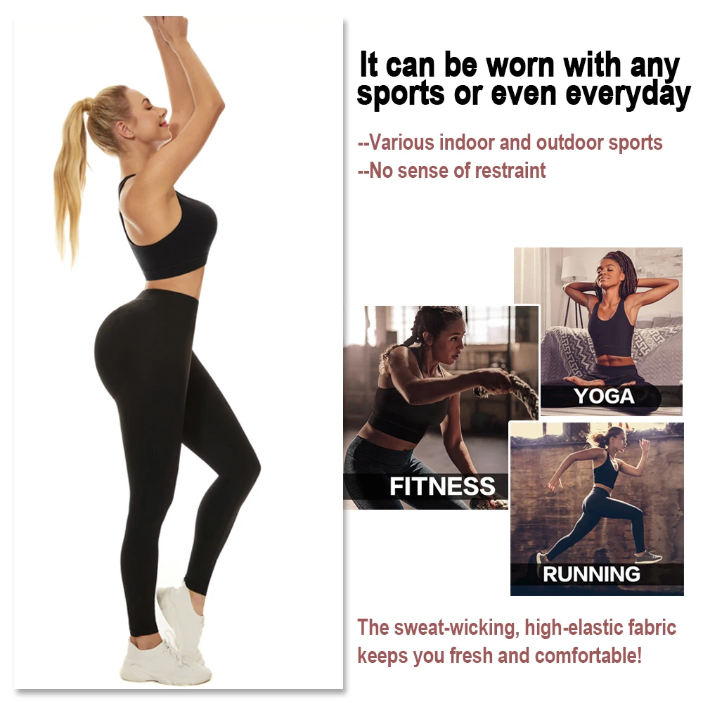 SEXYWG Women Shapewear Butt Lifter Leggings Mid Waist Tummy Control Body Shaper Leggings Push Up Leggings