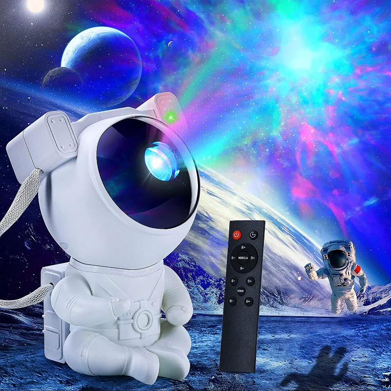 

Galaxy Star Projector Starry Sky Night Light Astronaut Lamp for Children Bedroom Decorative Atmosphere Light Valentines Day Gift