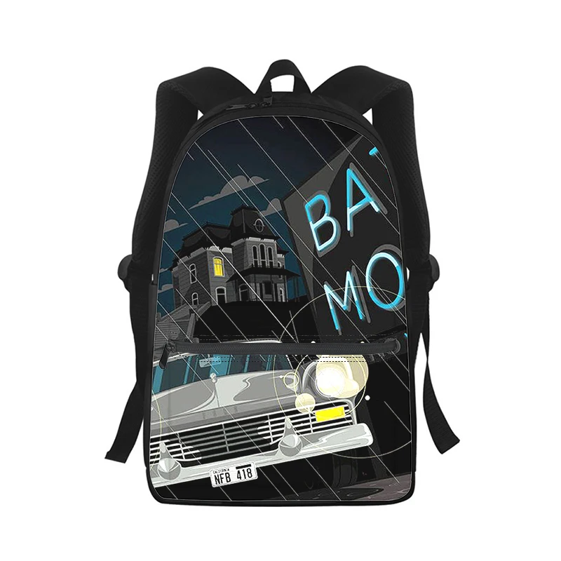 Bates Motel Men Women Backpack 3D Print Fashion Student School Bag Laptop Backpack Kids Travel Shoulder Bag