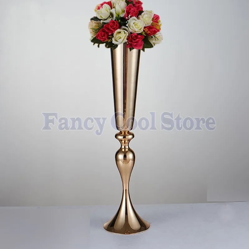 

Wedding flower stand Gold flower vase Table Centerpiece 74cm Tall 10pcs/lot